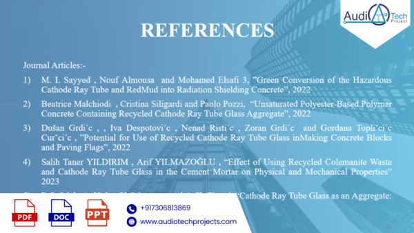 Cathode Ray Tube (CRT) as Fine Aggregate in Concrete